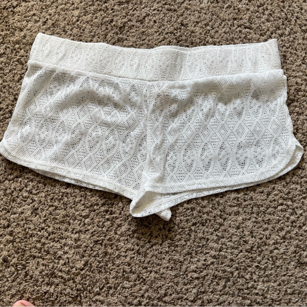 Miken White Lace beach Shorts